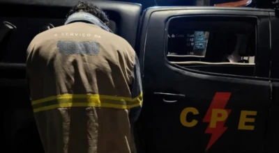 Suspeito apreendido pela equipe da CPE.