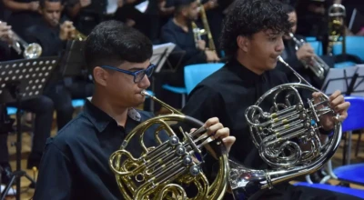 Foto dos músicos que participaram da cerimônia.