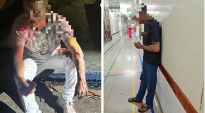 Imagem borrada dos dois envolvidos na ocorrência.