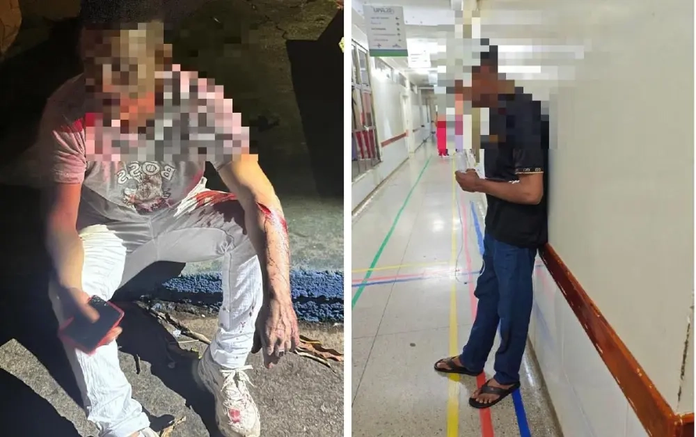 Imagem borrada dos dois envolvidos na ocorrência.