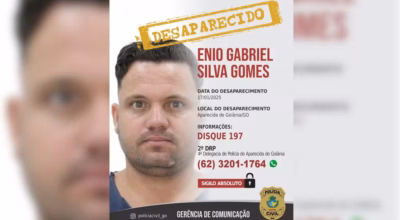 Foto de divulgação do desaparecimento do motorista.