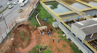 Foto da obra que aconteceu essa semana.