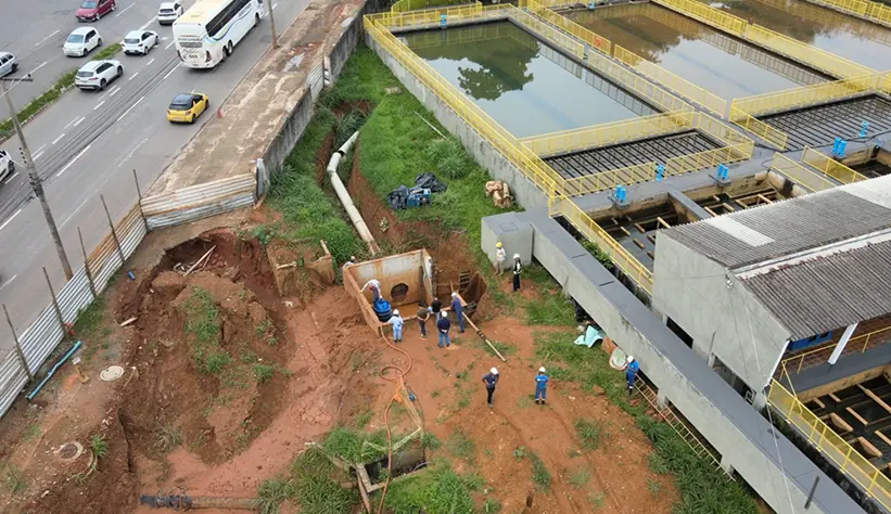 Foto da obra que aconteceu essa semana.