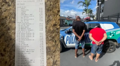 Suspeitos foram detidos por estelionato.