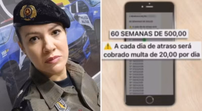 Foto da polícia envolvida na denuncia de agiotagem.