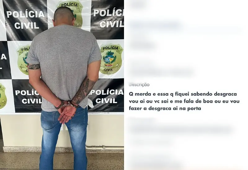 Homem é preso por enviar mensagens de ameaça a ex por pix.