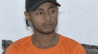 Foto do rapaz que foi preso injustamente.