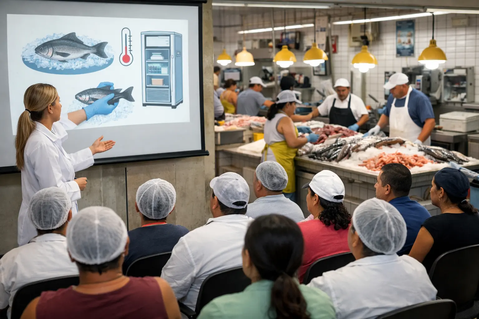 Palestra sobre peixe