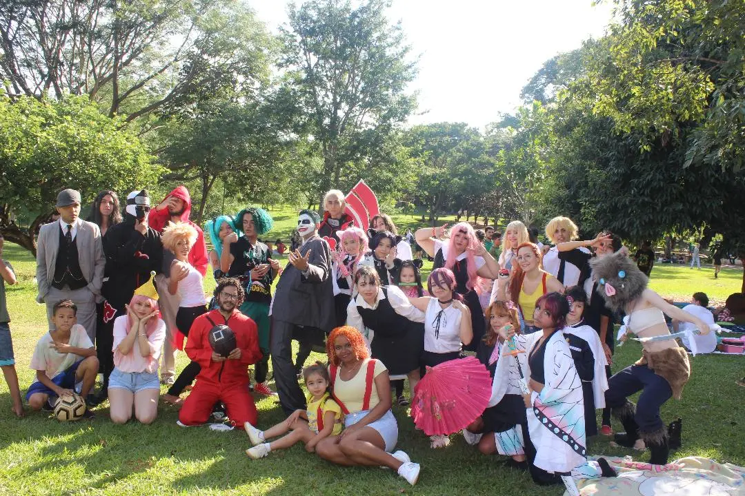 Fotos dos participantes do evento Piquenique Geek.