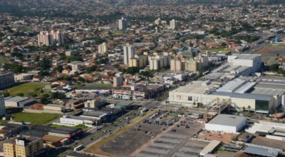 imagem aérea da cidade de Aparecida.