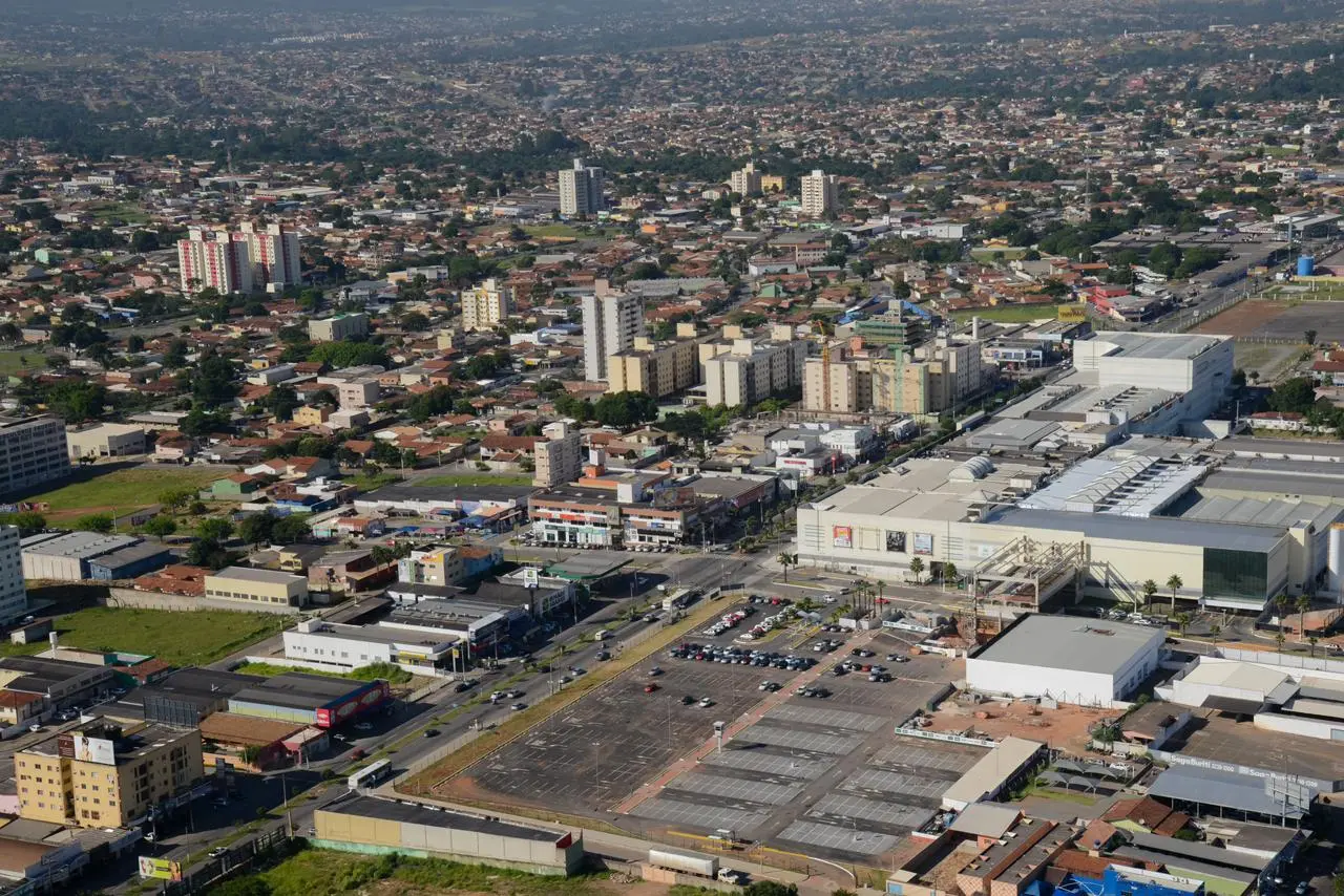 imagem aérea da cidade de Aparecida.