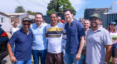 Daniel e Leandro Vilela no Jardim Tiradentes