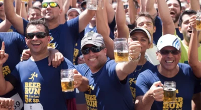 Participantes do evento Run Beer.