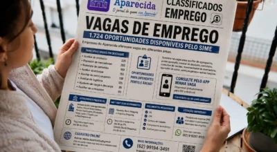 Mulher segurando um jornal.