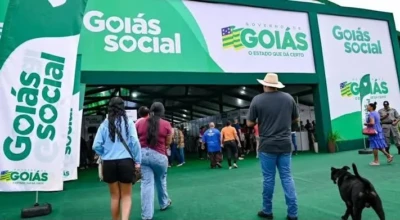 Fachada do evento de mutirão.