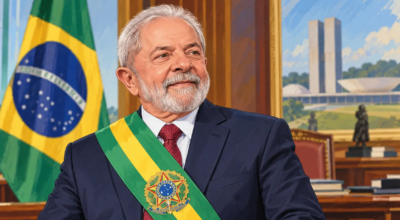 Retrato Presidencial com Faixa Brasileira