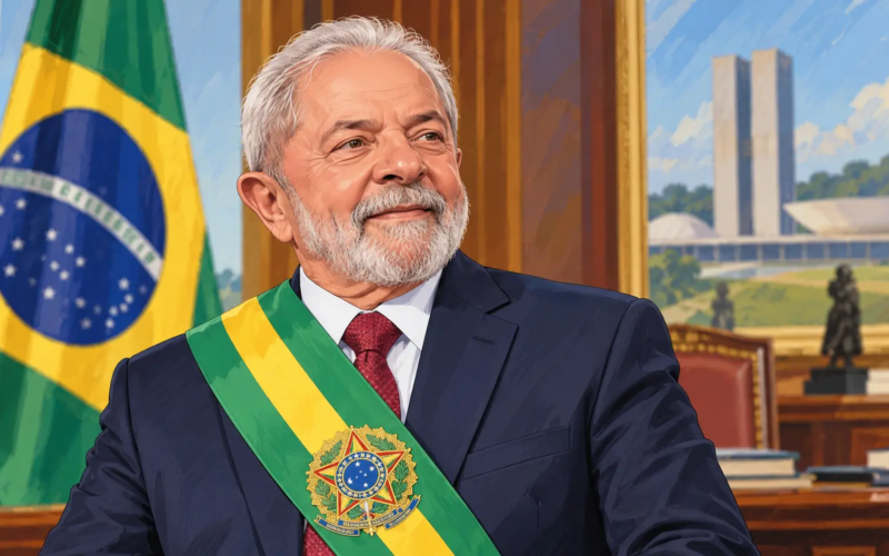 Retrato Presidencial com Faixa Brasileira